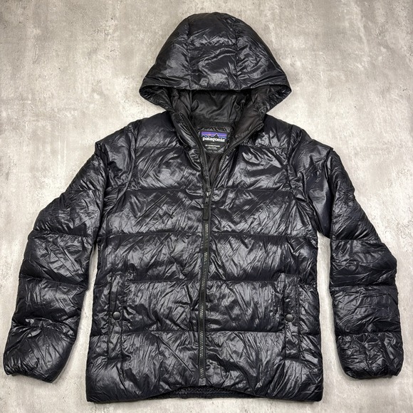 Patagonia Jackets & Blazers - Patagonia Raven Rocks Hooded Down Puffer Jacket Black Size XS Full Zip Quilted